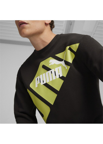 Чорна демісезонна світшот power men's graphic sweatshirt Puma