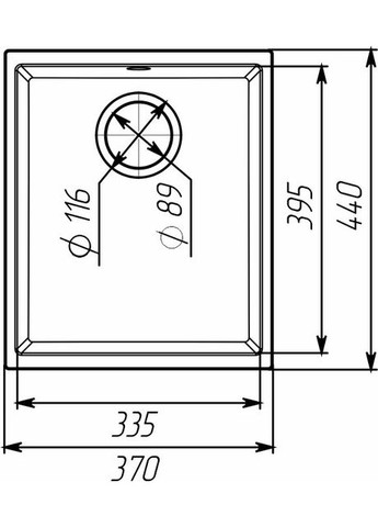 Гранитная мойка для кухни ROXY 3744 матовая. Valeso (370269013)