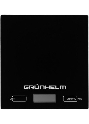 Кухонні настільні електронні ваги KES-01B із сенсорним керуванням до 5кг LCD-дисплей Чорний Grunhelm (351361300)