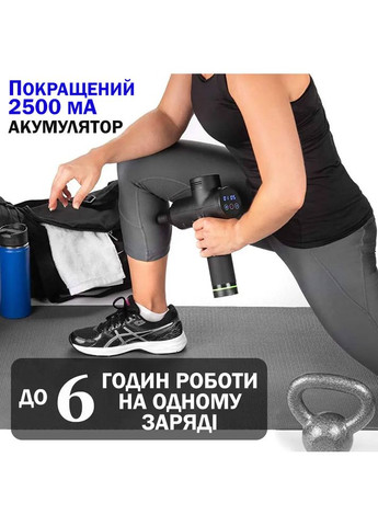 Массажный пистолет Percussio (портативный перкуссионный вибромассажер для тела с 6 насадками) EasyFit (340273510)