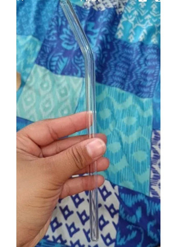 Набор многоразовых стеклянных трубочек 4шт +1 щетка No Brand (314813420)