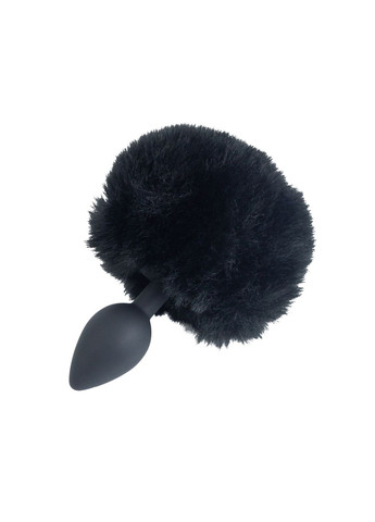 Анальна пробка з хвостом Bunny Tail Silicone Anal Plug – Black Punishment (331149236)
