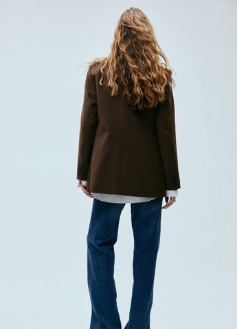 Темно-коричневый женский жакет H&M однотонный - демисезонный