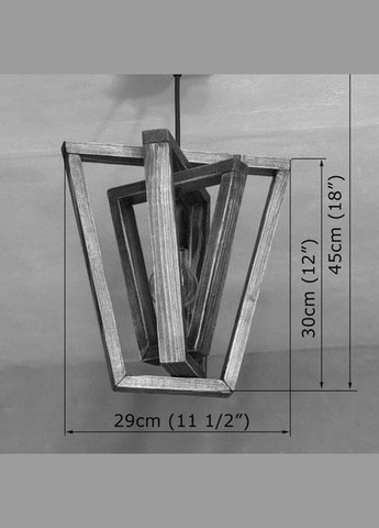 Подвесной светильник из дерева Комаса морион (ЛЮС-003911) No Brand (328080835)