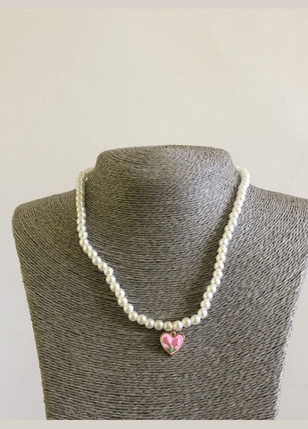 Цепочка с жемчугом и подвеской кулоном белый (12-152) No Brand (314931045)