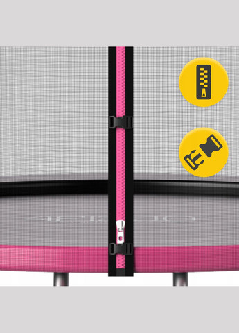 Батут із зовнішньою сіткою Classic 10FT 312 см Black/Pink () 4FIZJO P-5907739314567 (324264720)