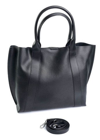 Сумка кожаная функциональная шоппер женская черная No Brand (291063699)