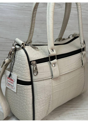 Сумка женская светло-бежевая натуральная кожа 109034 No Brand (326487797)