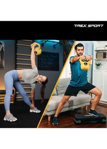 Гиря виниловая 12кг TX-012CKB серый TREX Sport (323136224)