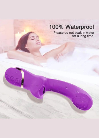 Женский вибратор вакуумный стимулятор клитора и точки G Вакуумный массажер фиолетовый No Brand (316630628)