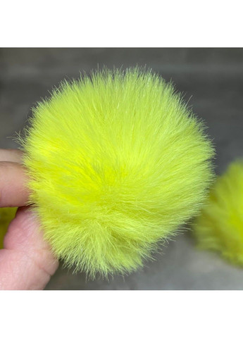 Помпон 6 см (Еко-хутро),з петелькою, колір- салатовий, шт. No Brand (307830263)