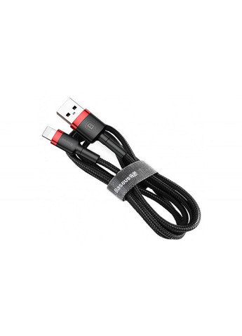 Кабель Cafule USB 2.0 to Lightning 2.4A 1M Чорний/Червоний (CALKLFB19) Baseus (279826495)