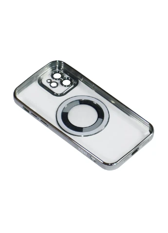 Магнітний чохол XON PhoneCase Magnetic для iPhone 12 (PCMC1112100G 8130) Сірий/Прозорий XON E-Tech (322581497)