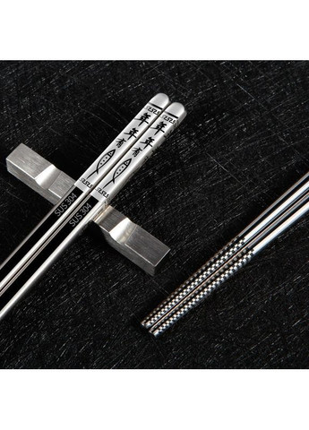 Палички для їжі преміум-класу зі сталі 304L багаторазові 2 пари в подарунковій коробці No Brand (362135508)