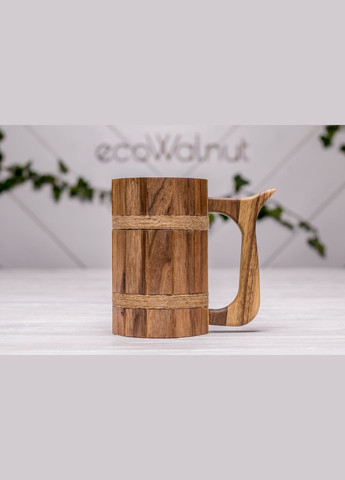 Пивной бокал сегментный цилиндрический стандартный Подарок на День отца с логотипом EcoWalnut (295266062)