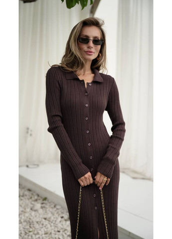 Коричнева повсякденний сукня жіноча Україна однотонна