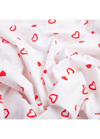 Ткань бязь ранфорс для постельного белья, хлопок, 130 гр/м2, 240 см 1,28671/50 Сердца мелкие IDEIA (369667947)