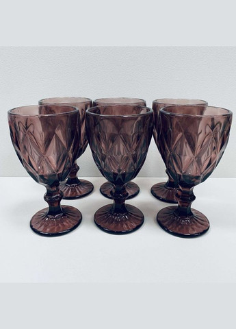 Набір келихів для вина 6 шт 310 мл Purple Red 9051/2257 A-Plus (317203817)