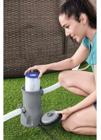 Картриджний фільтр насос для басейнів із системою фільтрації до 16000 літрів 3028 л/год 30x18 см (477370-Prob) Unbranded (296984595)