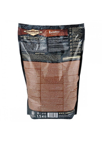 Сухой корм Raindeer для взрослых собак всех пород, оленина и кабан, 1,5 кг. Carnilove (362701973)