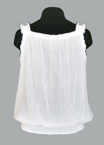 Біла блузка топ жіночий літній бавовняний індія білий free size Indiano