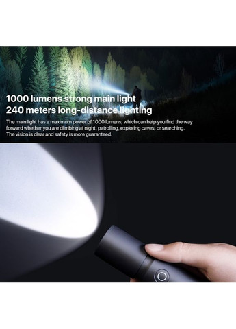 Ліхтар Mijia Multi Functional Strong Light Flashlight (N613) (BHR7668CN) Xiaomi Mijia multi-functional bright flashlight has a dark color (373410491)