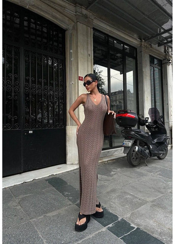 Сукня “Коричнева Елегія Міді” Vital-Textile 2970/Т5 (362210452)