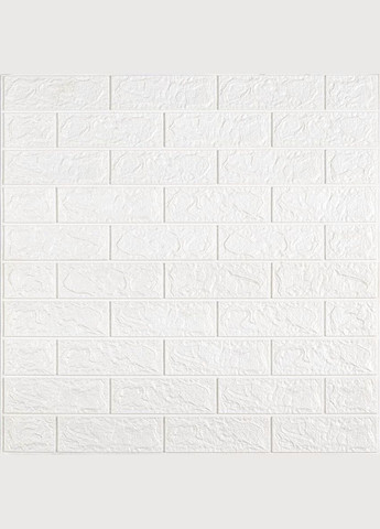 3D панель самоклеюча цегла Білий 700х770х5мм (001-5) SW-00000029 Sticker Wall (298284078)