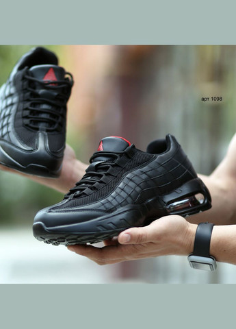 Черные демисезонные кроссовки мужские maxi95 black red Stilli Air Max 95