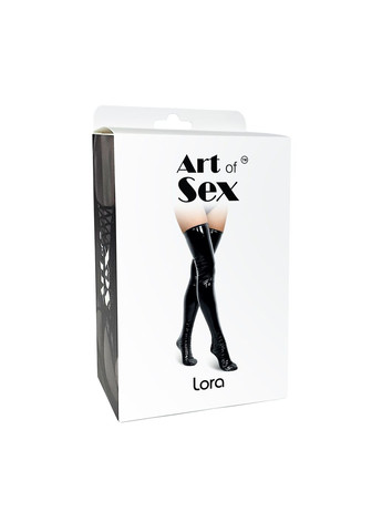 Сексуальные виниловые чулки – ora, размер L, цвет красный – CherryLove Art of Sex (282709555)
