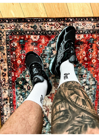 Чорні Осінні кросівки чоловічі і жіночі asics gel-nyc black blue | асікс гель нюк чорні No Brand