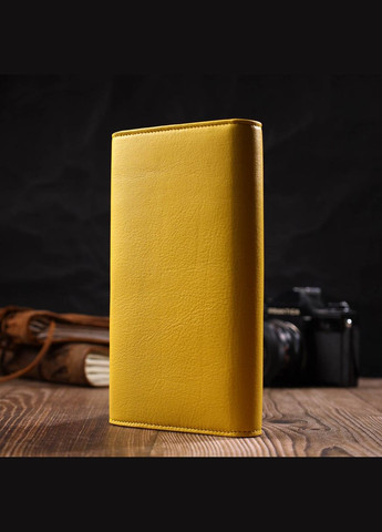 Жіночий гаманець із натуральної шкіри з монетницею 21975 Жовтий Tony Bellucci (306881301)