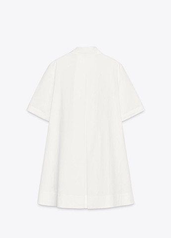 Белое повседневный платье Zara однотонное