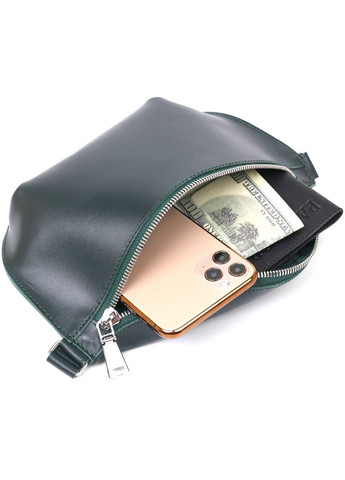 Женская сумка на пояс кожаная с регулируемым ремнем зеленая (sku_16390) No Brand (329853343)