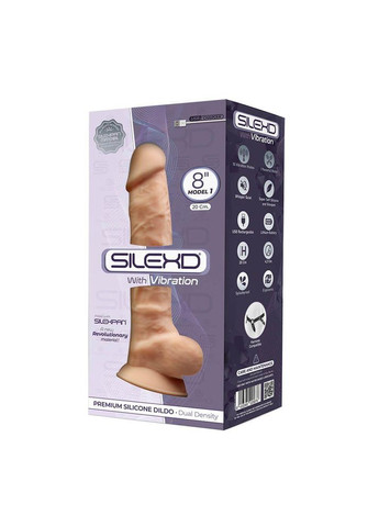 Фаллоимитатор с вибрацией SilexD Vetus Vibro Flesh (MODEL 1 size 8in), двухслойный, диаметр 4,2см No Brand (366877021)