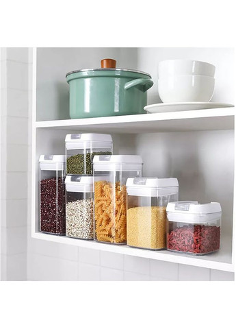 Комплект Контейнерів для Сипучих з 7 шт - Біла Кришка Comshop (301538006)