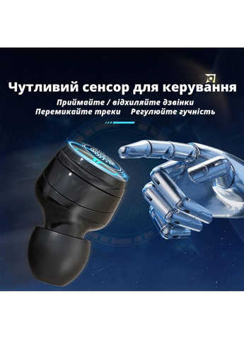 Бездротові навушники M58, з'єднання по Bluetooth 5.3, з мікрофоном, з дисплеєм, сріблястий кейс No Brand (363559204)