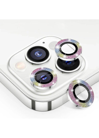 Захисне скло Metal Sparkles на камеру (в упак.) для Apple iPhone 15 Pro (6.1") /15 Pro Max (6.7") Epik (292005266)