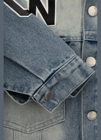 Синяя демисезонная куртка джинсовая No Brand