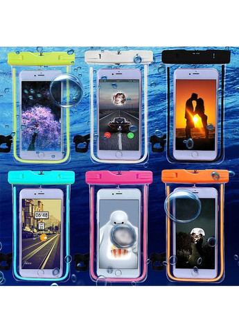 Універсальний водонепроникний чохол для телефону з обідком, що світиться, оранжевий. Trends (360897152)