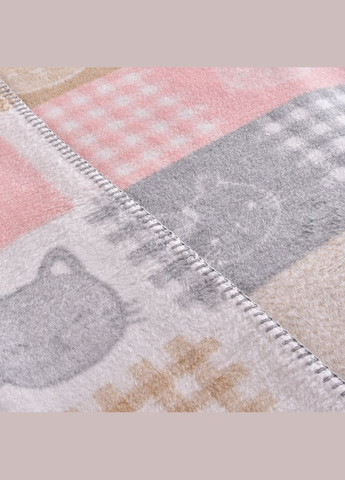 Плед детский 90х120 см хлопок натуральный хлопок теплый нежный в кроватку коляску котенок IDEIA (318501176)