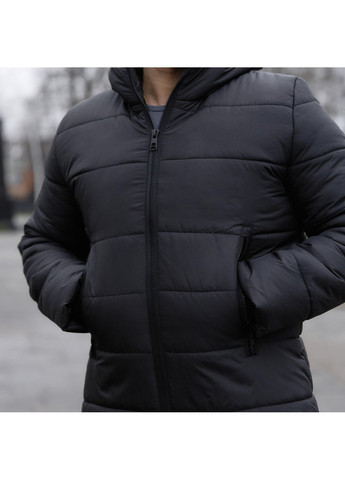 Чорна зимня одний пуховик для хлопця демісезонний куртка стильна якісна утеплена тепла куртка чоловіча класна Intruder