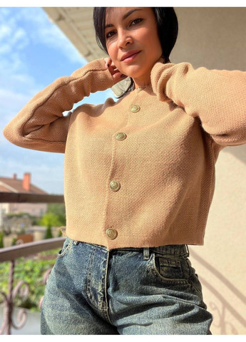 Кардиган жіночий 6722 золоті гудзики короткий простий MIX RAY (312551270)