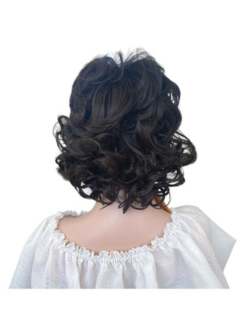 Перука темно-каштанова коричнева коротка коротка стриження для жінок для щоденного носіння Hivision 1560a-4 No Brand 8105 (298571997)