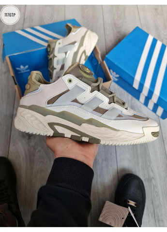 Комбіновані Осінні кросівки чоловічі adidas niteball olive адідас найтбол No Brand