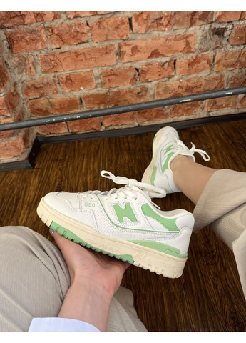 Сірі Осінні кросівки чоловічі new balance 550 green / white нью беланс 550 No Brand