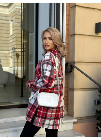 Сорочка трикотаж з байкою у клітинку,оверсайз Україна (361769768)