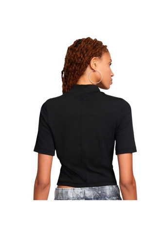 Черная летняя футболка w nsw essntl rib mock ss top dv7958-010 Nike