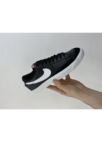 КРОССОВКИ ЖЕНСКИЕ NIKE BLAZER LOW BLACK / WHITE НАЙК БЛЕЙЗЕР No Brand чёрные демисезоны (369389321)
