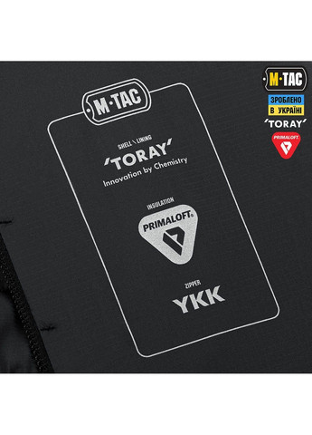 Черная демисезонная куртка jarl primaloft black M-TAC